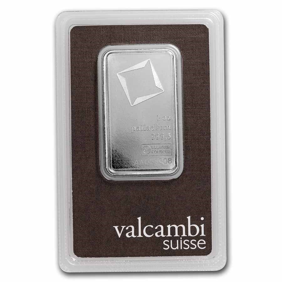1 oz Palladium Bar Valcambi