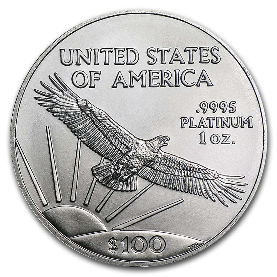 1 oz Platinum American Eagle reverse